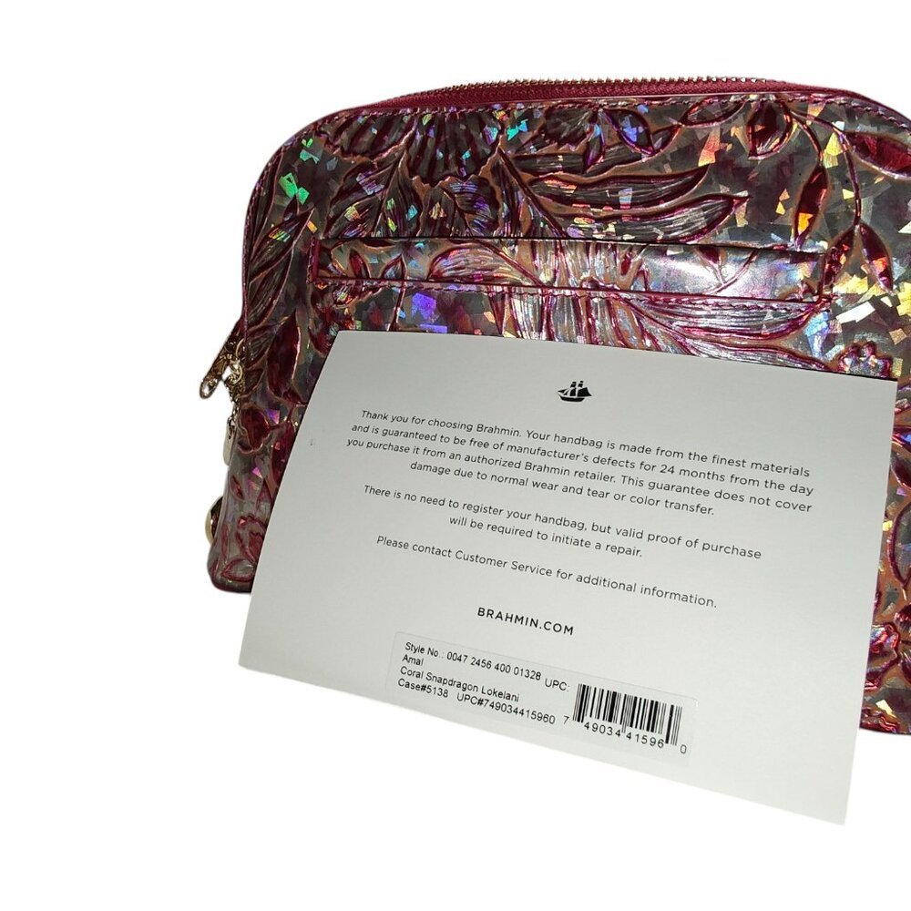 Brahmin Amal Coral Snapdragon Lokelani NWT dustbag included - Picture 4 of 6